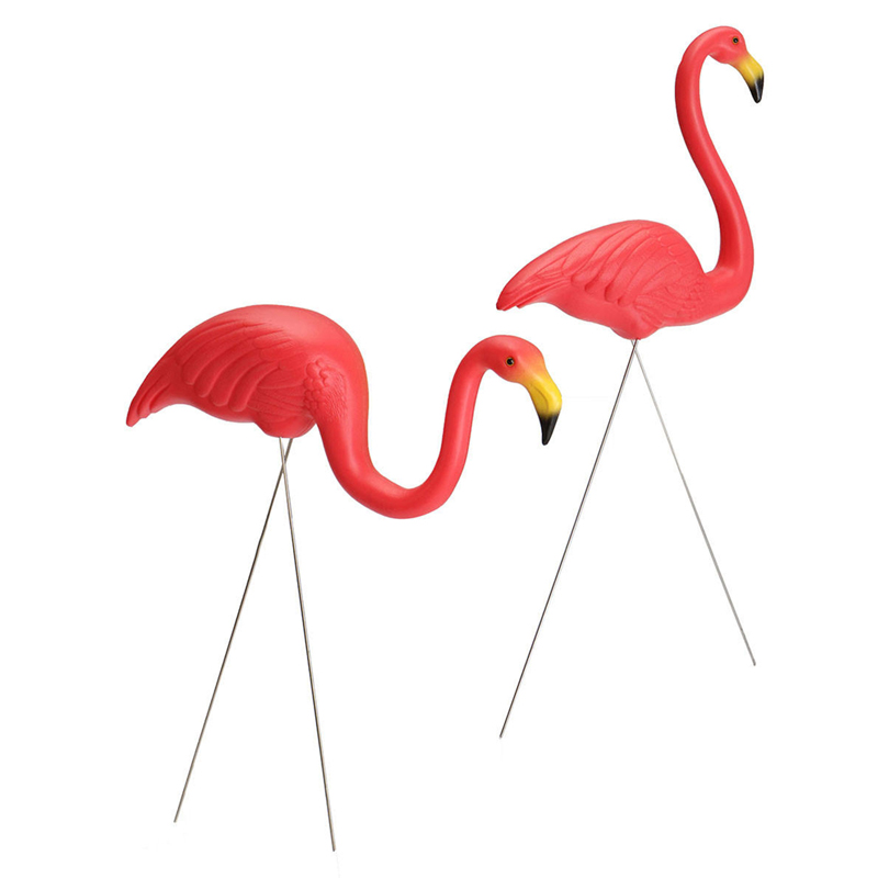 Pink Flamingo Plastic din plastic Garden Lawn Art Ornaments Decor Retro Toy